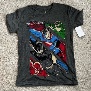 New Justice League shirt tee short sleeve Superman Batman green lantern small
